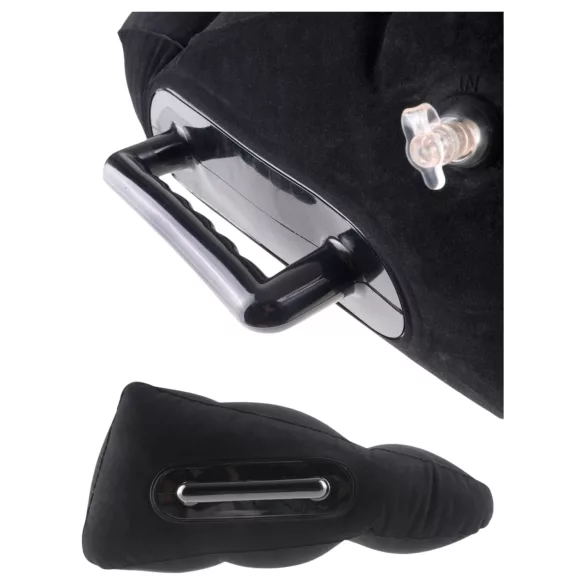 Fetish Fantasy - nafukovací sex vankúš s úchytmi - čierny