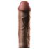 X-TENSION Mega 2 - realistický návlek na penis (20,3 cm) - tmavá prírodná