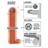 X-TENSION Perfect 1 - návlek na penis s krúžkom (17,7cm) - prírodný