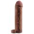 X-TENSION Perfect 2 - návlek na penis s erekčným krúžkom - 19 cm - tmavý telový
