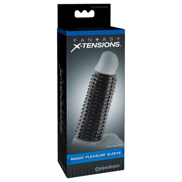 Pipedream - Fantasy X-Tensions - bodkovaný penový krúžok na penis (čierny)