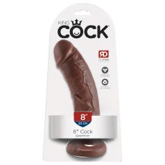 King Cock - dildo realistický - 20 cm - hnedý
