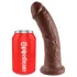 King Cock - dildo realistický - 20 cm - hnedý
