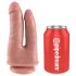 King Cock Double Penetrator - realistické dvojité dildo (prírodné)