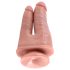 King Cock Double Penetrator - realistické dvojité dildo (prírodné)