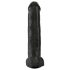 King Cock 15 - prísavkový, semenníkový dildo (38cm) - čierny