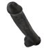 King Cock 15 - prísavkový, semenníkový dildo (38cm) - čierny