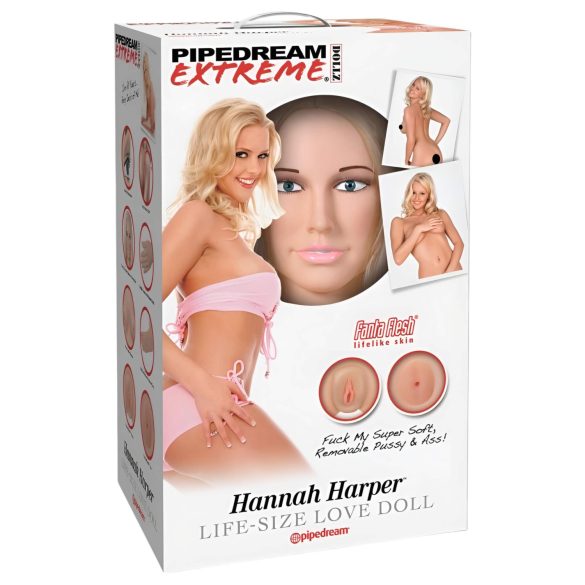 Pipedream Hannah Harper - životná veľkosť silikónová žena s 3D tvárou