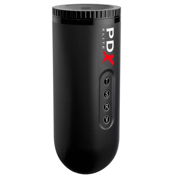 PDX Moto Blower - sací, vibračný masturbátor (čierny)