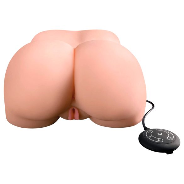 PDX Elite Milk Me Silly - vibračný torzo masturbátor (naturálny)