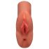 PDX Double Stroker - 2in1 realistický masturbátor (tmavý prírodný)