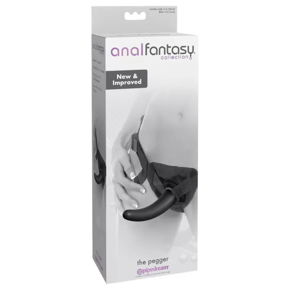 analfantasy - pripínací dildo - análny - čierne