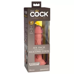   King Cock Elite 6 - realistický dildo s prísavkou - 15 cm - telová farba