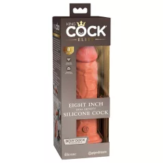   King Cock Elite 8 - realistický dildó s prísavkou - tmavý 20 cm