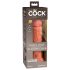 King Cock Elite 8 - realistický dildó s prísavkou - tmavý 20 cm