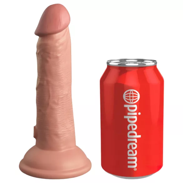 King Cock Elite 6 - vibrátor s prísavkou (15 cm) - telovej farby