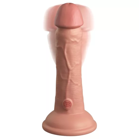 King Cock Elite 6 - vibrátor s prísavkou (15 cm) - telovej farby