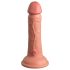 King Cock Elite 6 - realistický vibrátor 15 cm - tmavá prírodná farba