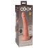 King Cock Elite 7 - vibrátor s prísavkou a diaľkovým ovládaním 18 cm - natur