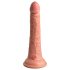 King Cock Elite 7 - vibrátor s prísavkou a diaľkovým ovládaním 18 cm - natur