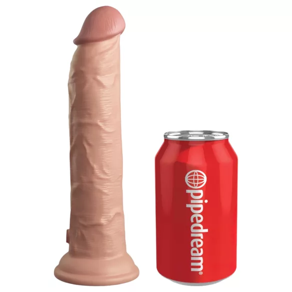 King Cock Elite - realistický vibrátor s prísavkou 23 cm - naturálny