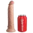 King Cock Elite - realistický vibrátor s prísavkou 23 cm - naturálny