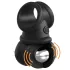 King Cock Crown Jewels - vibračný krúžok na penis (čierny)