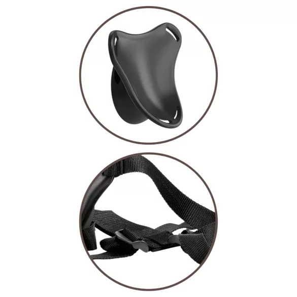 King Cock Elite - strap-on postroj pre začiatočníkov - čierny