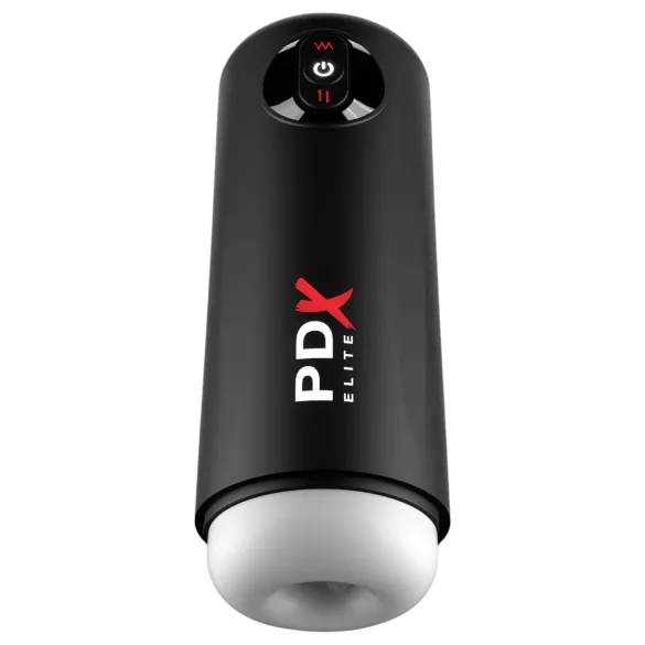 PDX Elite - masturbátor s pohybom a vibráciami - čierny