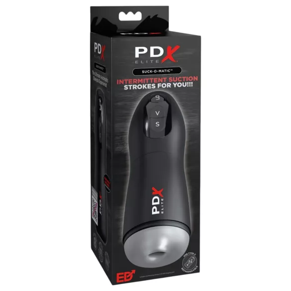 PDX Suck-O-Matic - masturbátor automatický akumulátorový - čierny
