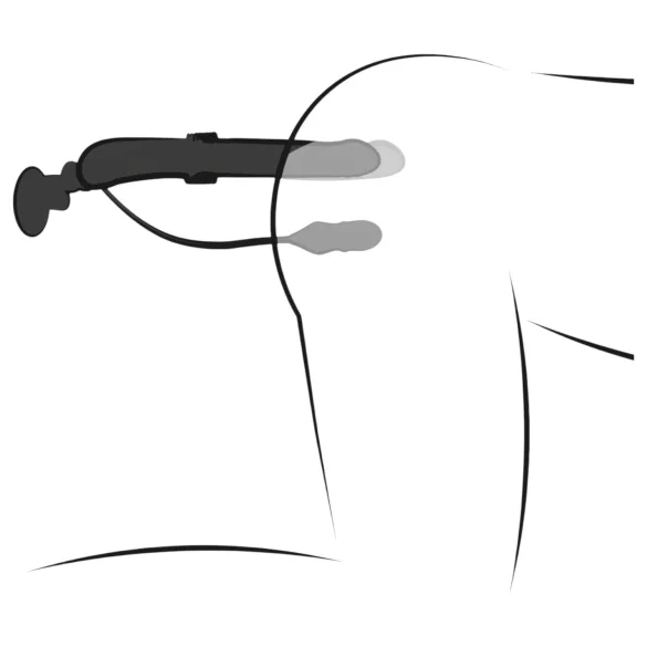 Fetish - vibrátor s funkciou prirážania - čierny