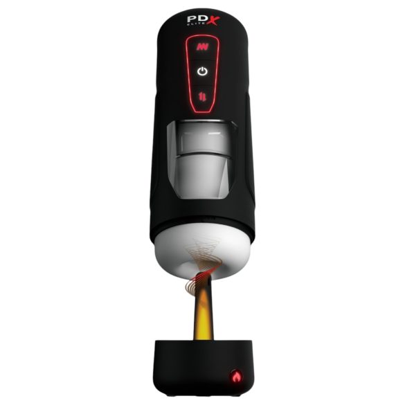 PDX Elite - masturbátor s ohrevom - čierny