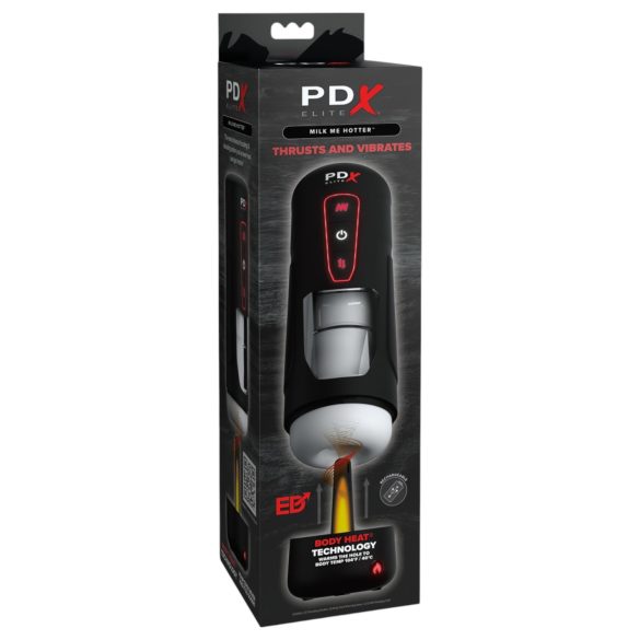 PDX Elite - masturbátor s ohrevom - čierny