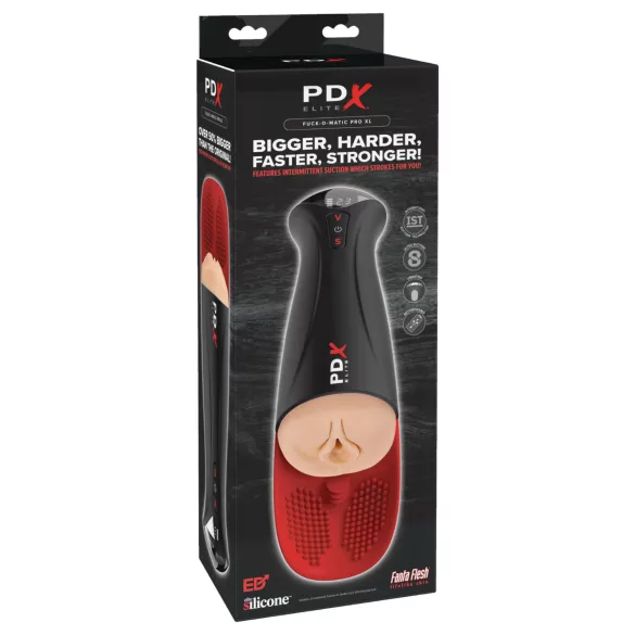 PDX Elite Fuck-O-Matic Pro XL automatický sací masturbátor - čierny