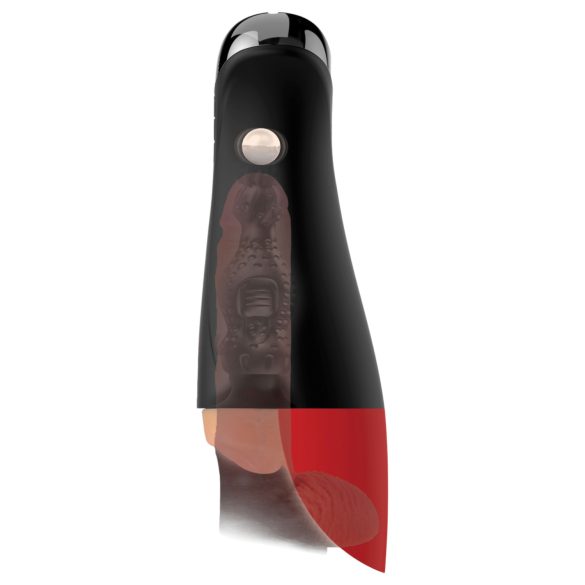 PDX Elite Fuck-O-Mat Pro XL - automatický vibračný masturbátor s vákuom - čierny