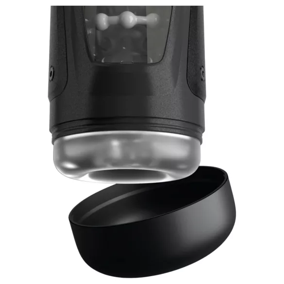 PDX Elite Moto-Bator Pro - automatický masturbátor s výhrevom a perlami - čierny