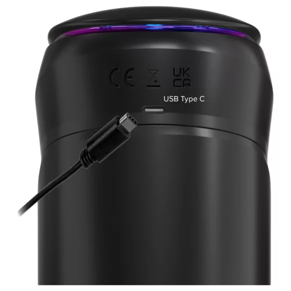 PDX Elite Moto-Bator Pro - automatický masturbátor s výhrevom a perlami - čierny