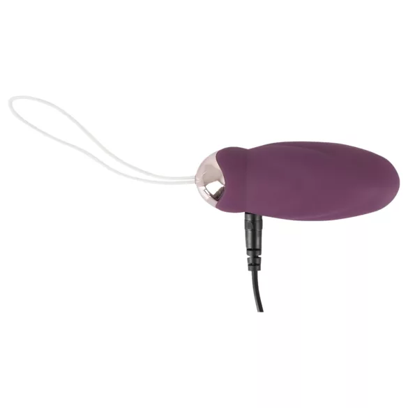 Javida - vibro vajíčko s diaľkovým ovládaním a rotujúcimi perličkami - fialové