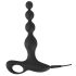 Black Velvets - análny vibrátor s korálkami - čierny