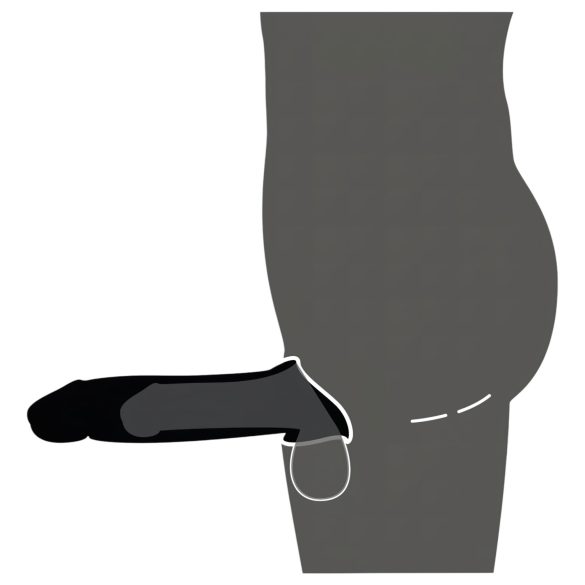 Rebel - vibračný návlek na penis - nabíjateľný, diaľkové ovládanie - čierny