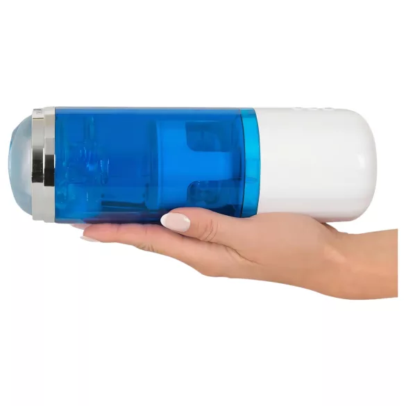 You2Toys - automatický masturbátor s rotáciou a tlakom - modro-biely