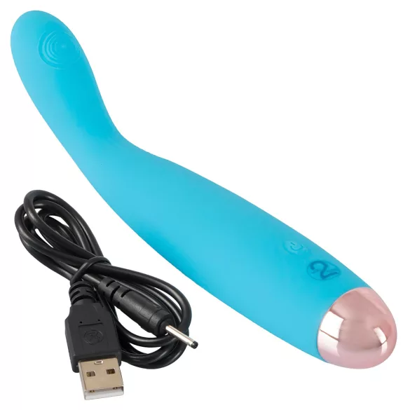 Cuties Mini - vibrátor na G bod - akumulátorový, vodotesný - tyrkysový