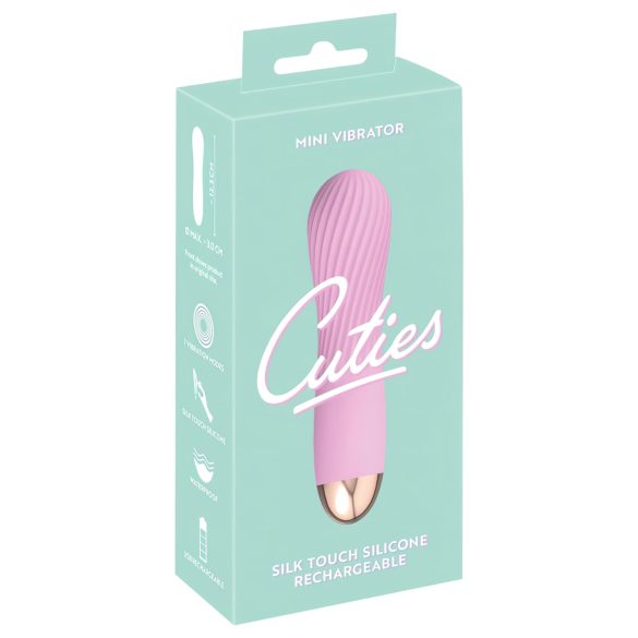 Cuties Mini - vibrátor pre ženy - vodotesný, nabíjateľný - ružový