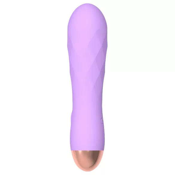 Cuties Mini - vibrátor s akumulátorom - vodotesný, rastrovaný - fialový