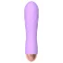 Cuties Mini - vibrátor s akumulátorom - vodotesný, rastrovaný - fialový