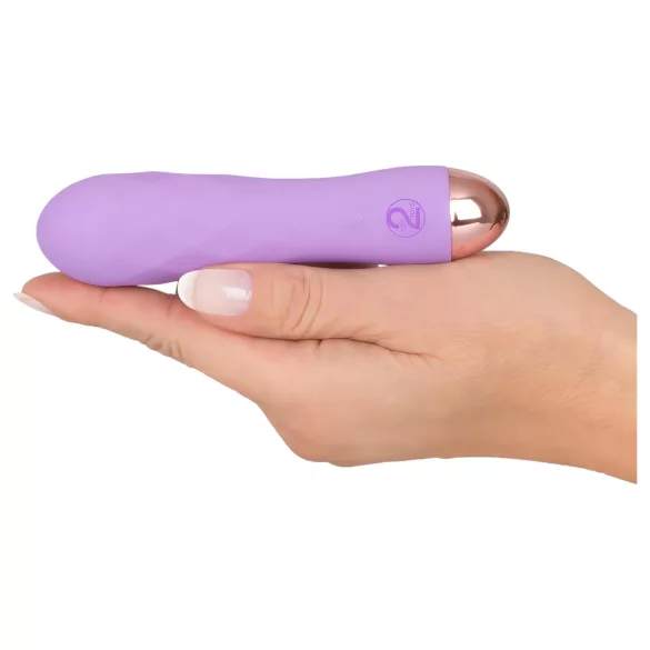 Cuties Mini - vibrátor s akumulátorom - vodotesný, rastrovaný - fialový