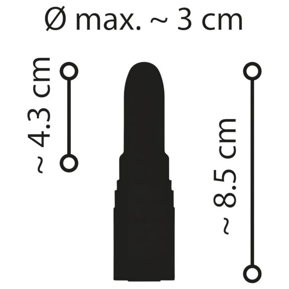 Emerald Love - mini vibrátor na batériu - vodotesný - červený