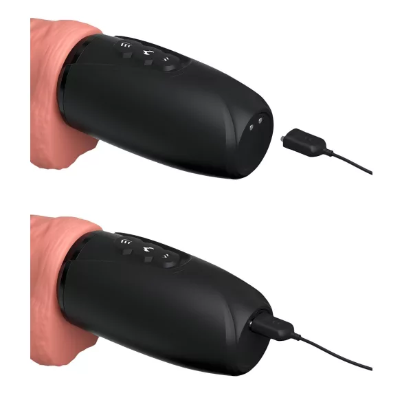 King Cock Plus 6,5 - realistický vibrátor s semenníkmi - telová farba