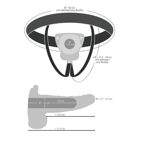 You2Toys - dutý pripínací vibrátor - telová farba