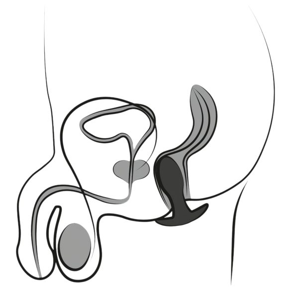 ANOS - vibračný masáž prostaty - vodotesný, nabíjateľný - čierny